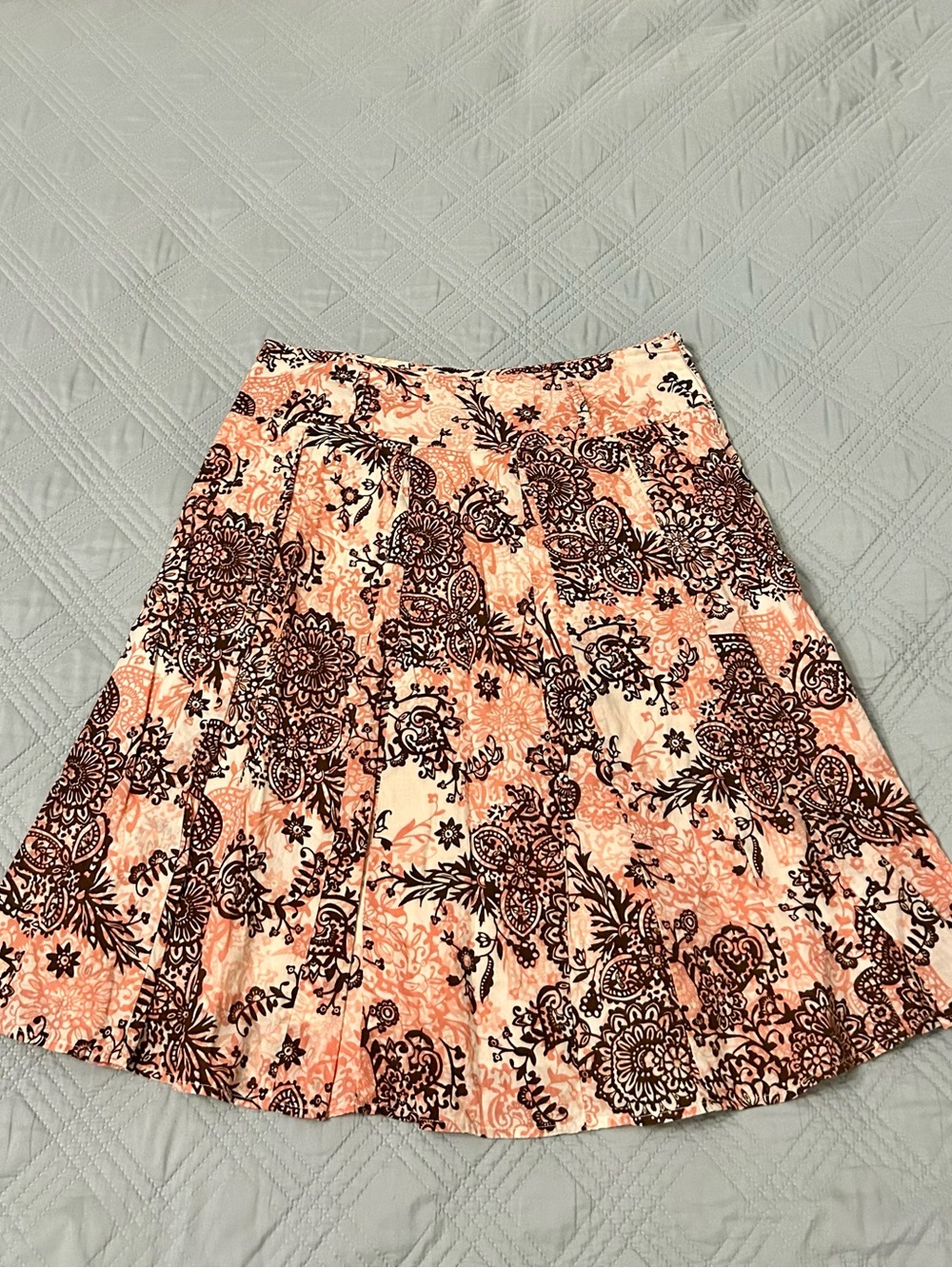 Apt. 9 Women’s Peach and Brown Skirt, size 10